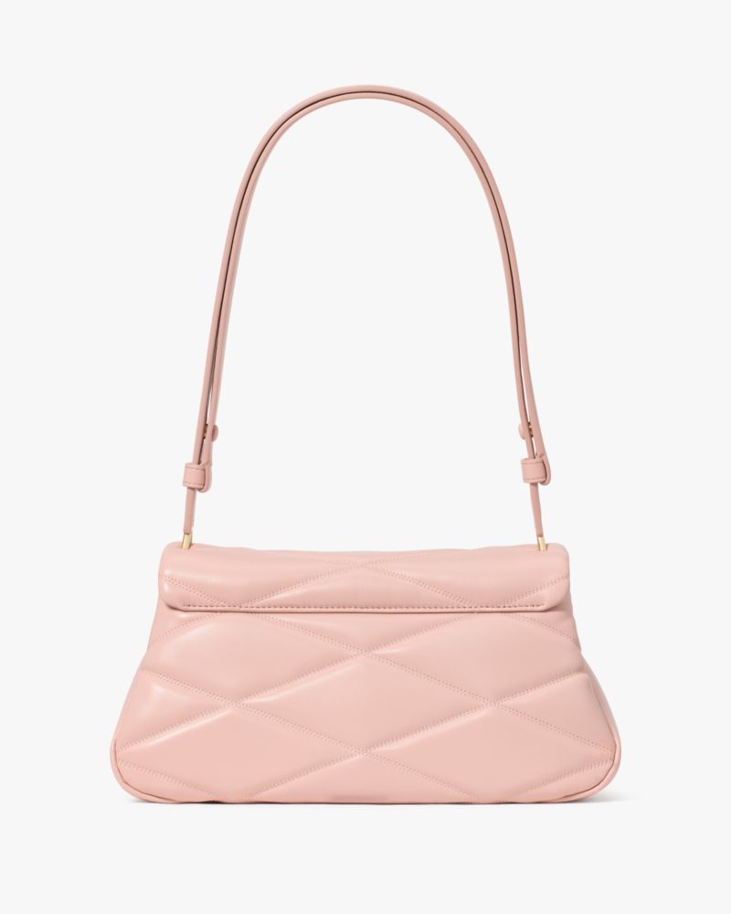 KateSpade Grace Quilted Convertible Shoulder Bag Rose Smoke
