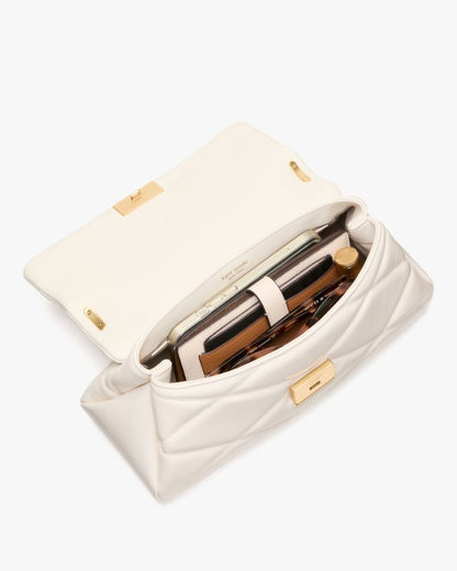 KateSpade Grace Quilted Convertible Shoulder Bag Rose Smoke