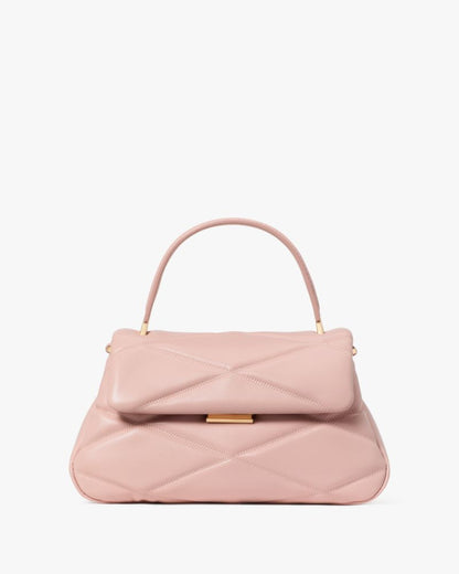 KateSpade Grace Quilted Top Handle Bag Rose Smoke