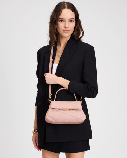 KateSpade Grace Quilted Top Handle Bag Rose Smoke
