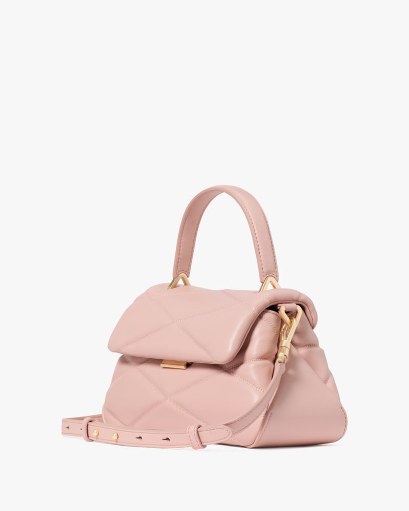 KateSpade Grace Quilted Top Handle Bag Rose Smoke