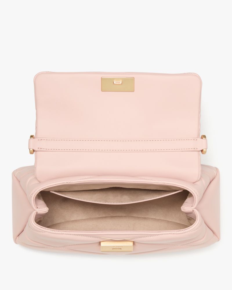 KateSpade Grace Quilted Top Handle Bag Rose Smoke