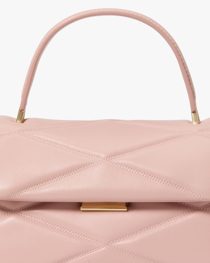 KateSpade Grace Quilted Top Handle Bag Rose Smoke