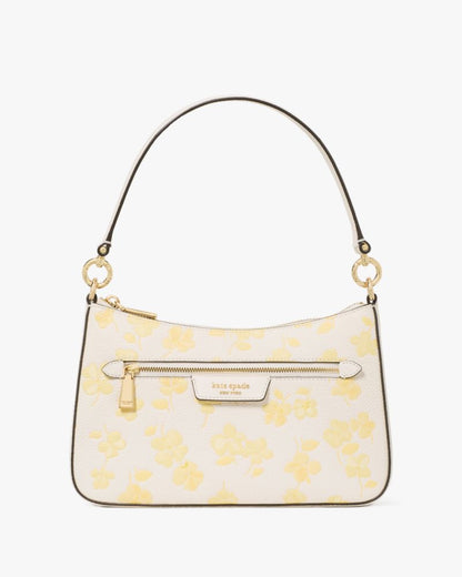 KateSpade Hudson Spring Pansies Convertible Crossbody Yuzu Jam Multi
