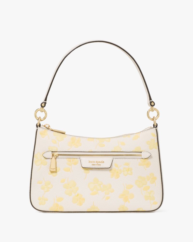 KateSpade Hudson Spring Pansies Convertible Crossbody Yuzu Jam Multi