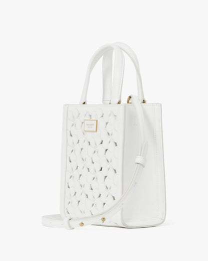 KateSpade Manhattan Eyelet Mini Tote True White