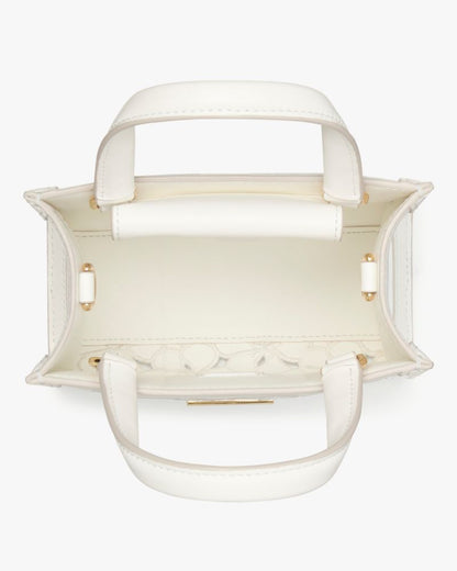 KateSpade Manhattan Eyelet Mini Tote True White