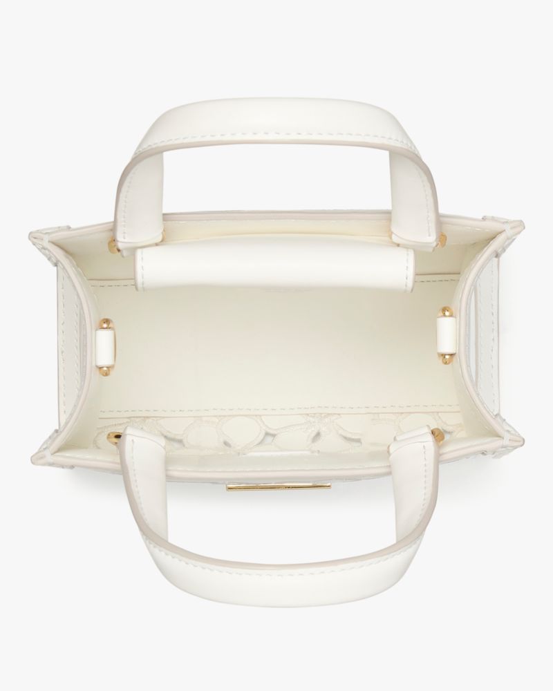 KateSpade Manhattan Eyelet Mini Tote True White