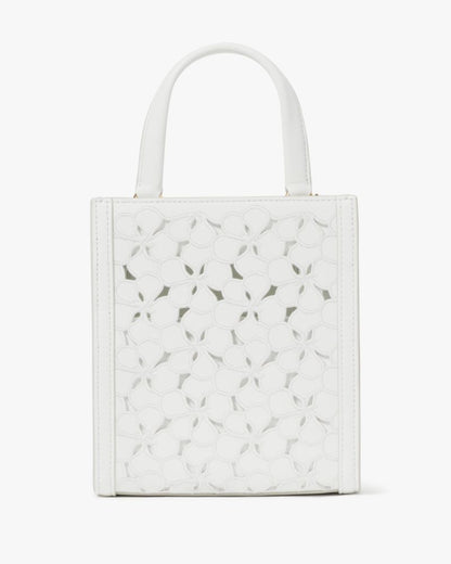KateSpade Manhattan Eyelet Mini Tote True White