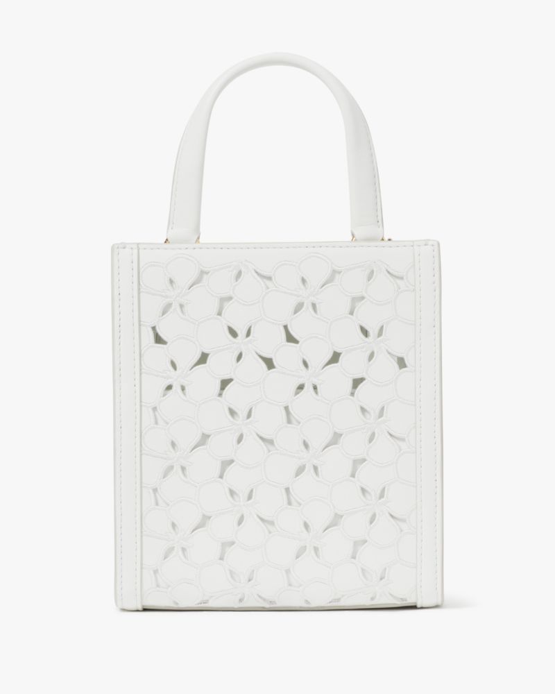 KateSpade Manhattan Eyelet Mini Tote True White