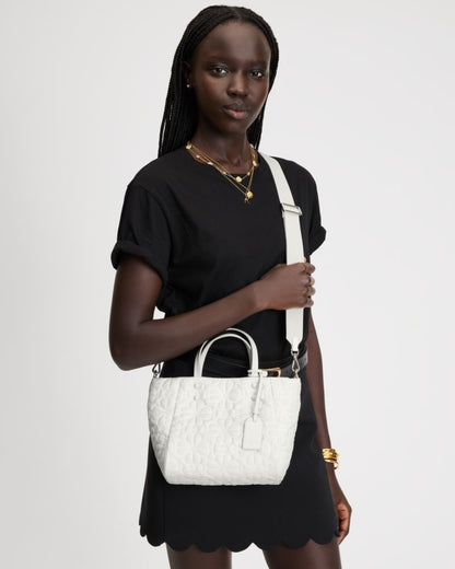 KateSpade Tilly Quilted Small Tote Bag White Dove