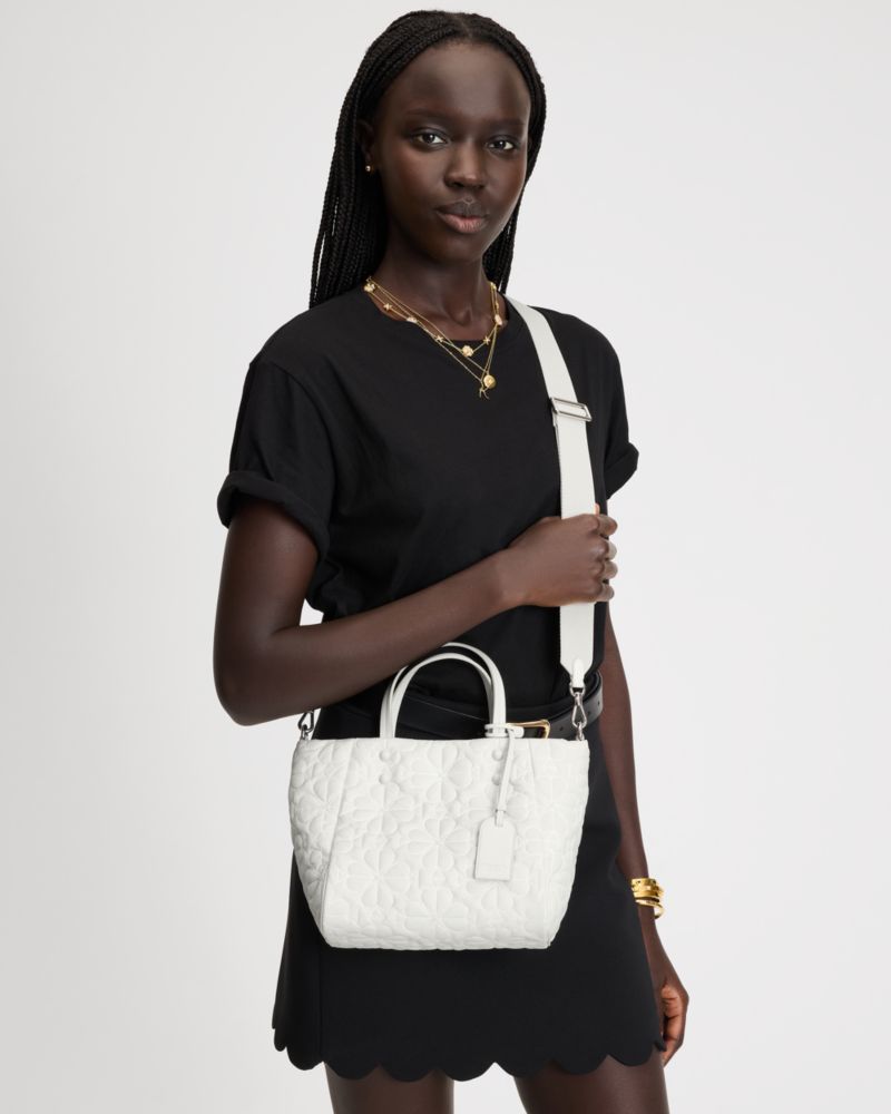 KateSpade Tilly Quilted Small Tote Bag White Dove