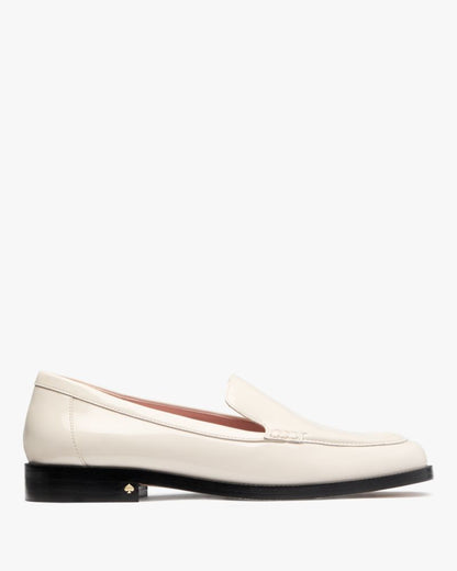 Katespade Lori Patent Leather Loafers Cream