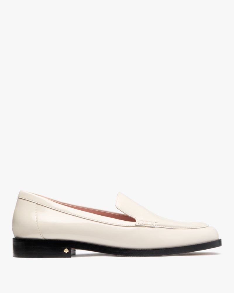 Katespade Lori Patent Leather Loafers Cream