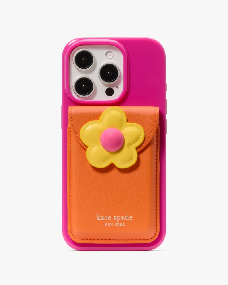 KateSpade Floral Wallet iPhone 16 Pro Case Pink Multi