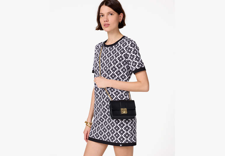 Phoebe Turnlock Mini Flap Crossbody Black Black