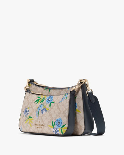 KateSpade Duet Spade Flower Floral Crossbody Blazer Blue Multi