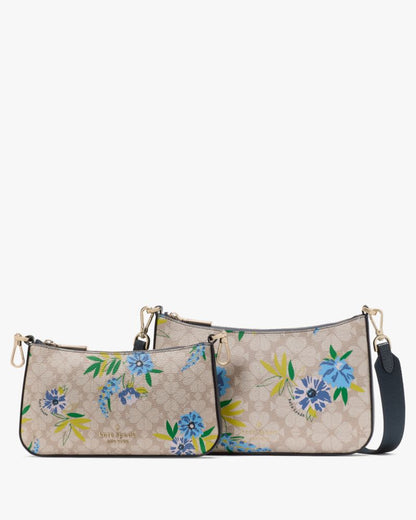 KateSpade Duet Spade Flower Floral Crossbody Blazer Blue Multi