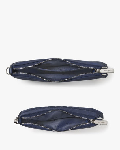KateSpade Duet Quilted Fabric Small Crossbody Parisian Navy