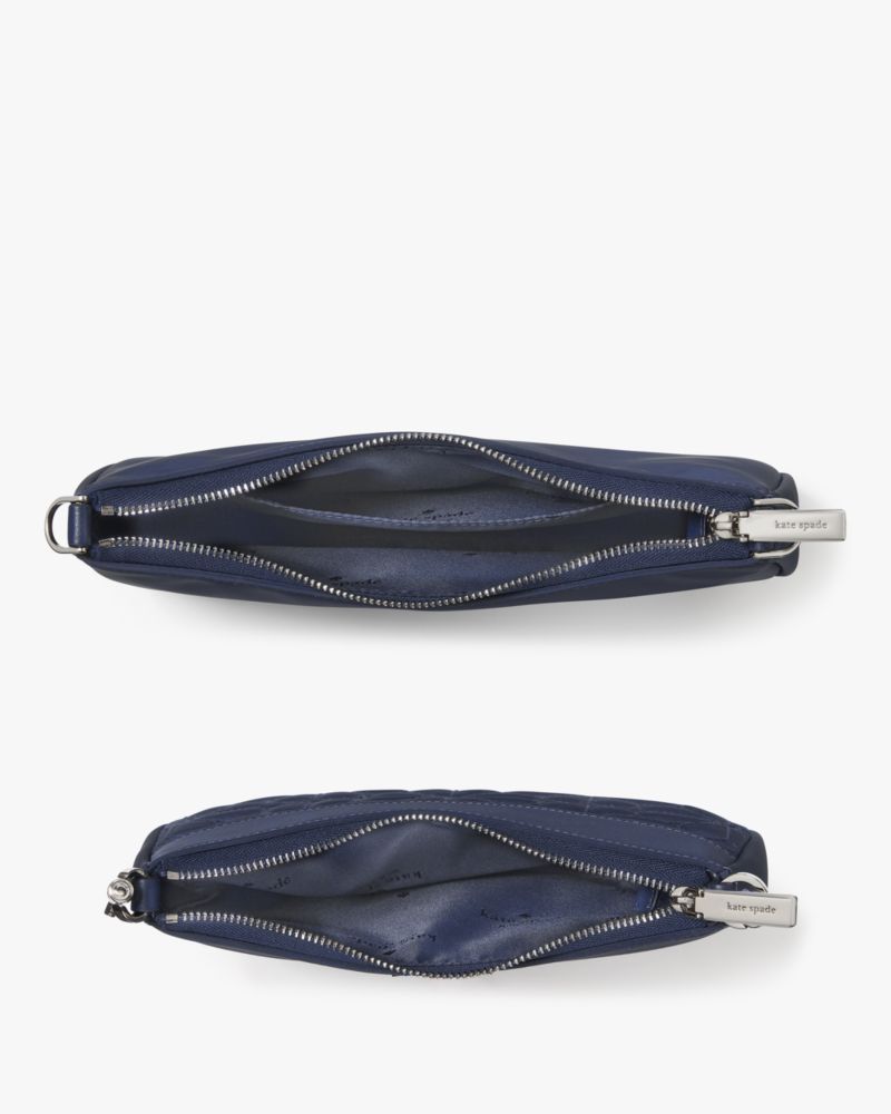 KateSpade Duet Quilted Fabric Small Crossbody Parisian Navy