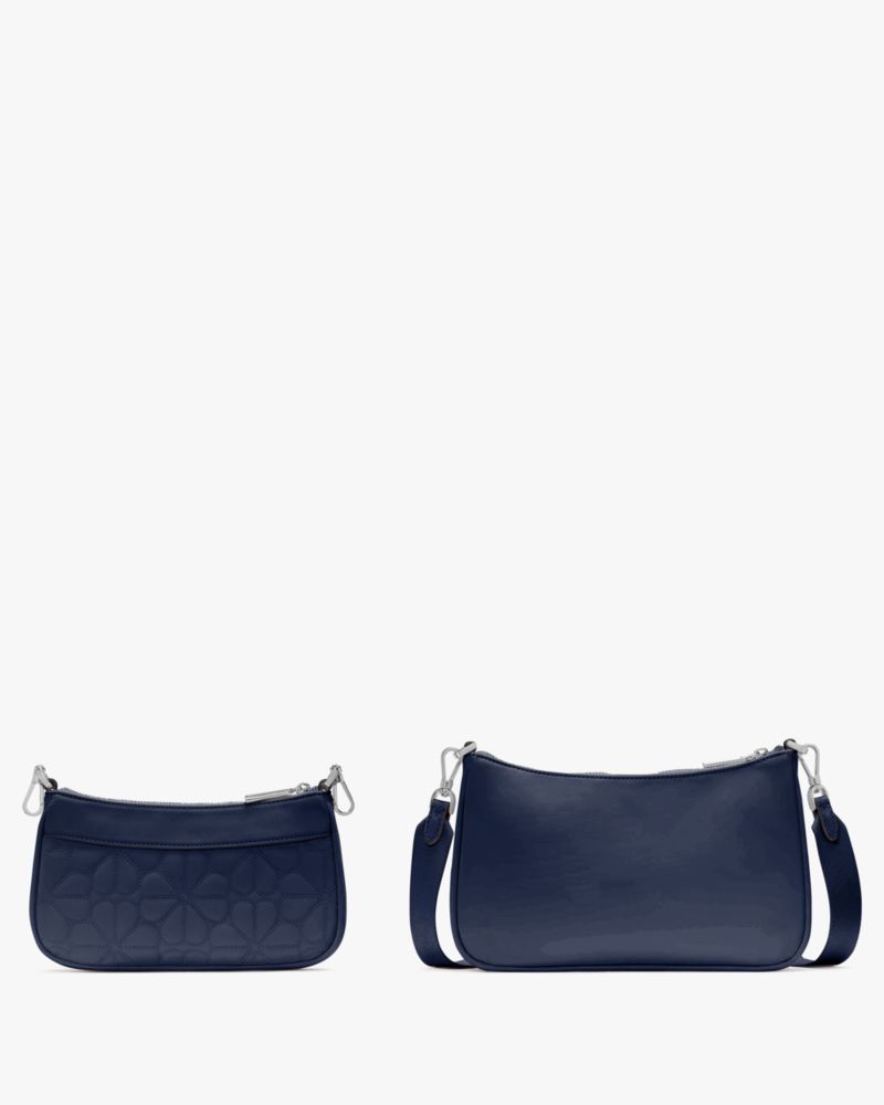KateSpade Duet Quilted Fabric Small Crossbody Parisian Navy