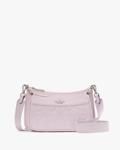 KateSpade Duet Quilted Fabric Small Crossbody Pale Amethyst