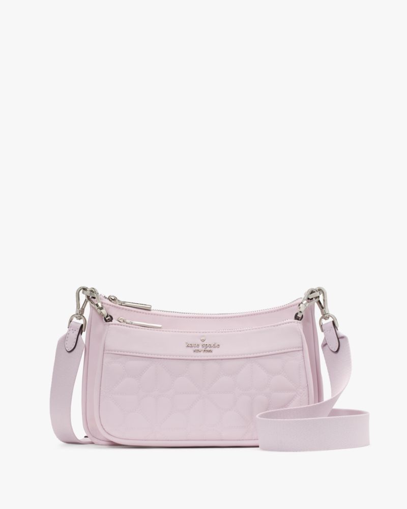 KateSpade Duet Quilted Fabric Small Crossbody Pale Amethyst