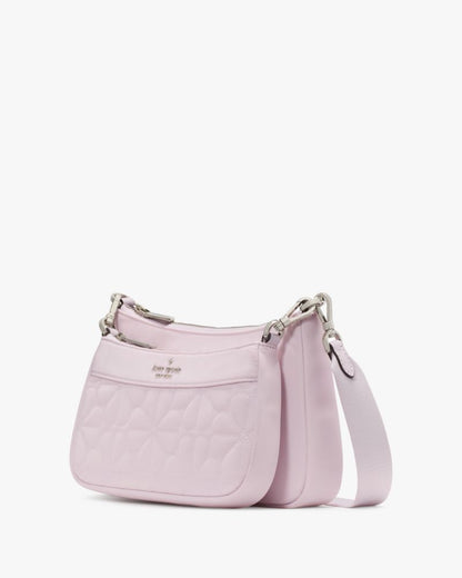 KateSpade Duet Quilted Fabric Small Crossbody Pale Amethyst