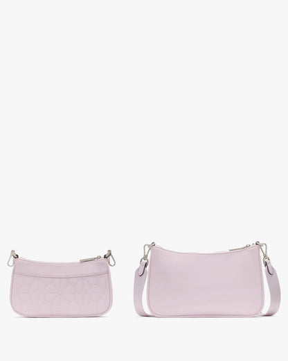 KateSpade Duet Quilted Fabric Small Crossbody Pale Amethyst