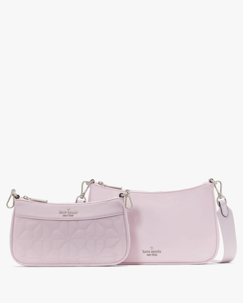 KateSpade Duet Quilted Fabric Small Crossbody Pale Amethyst
