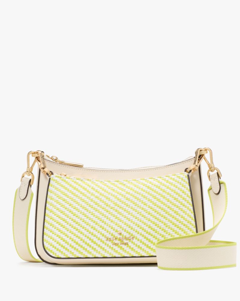 KateSpade Duet Straw Crossbody Lime Slushy Multi