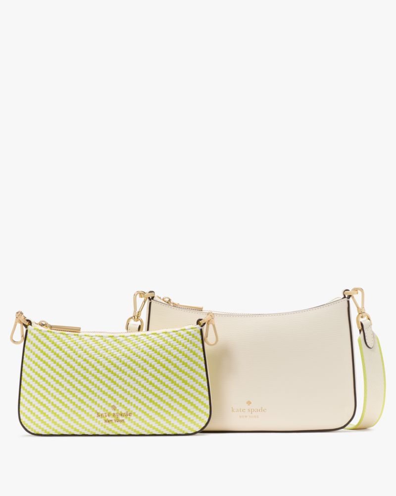 KateSpade Duet Straw Crossbody Lime Slushy Multi