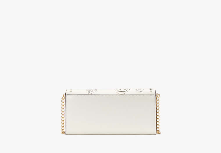Phoebe Perforated Turnlock Wallet-on-chain Meringue Meringue