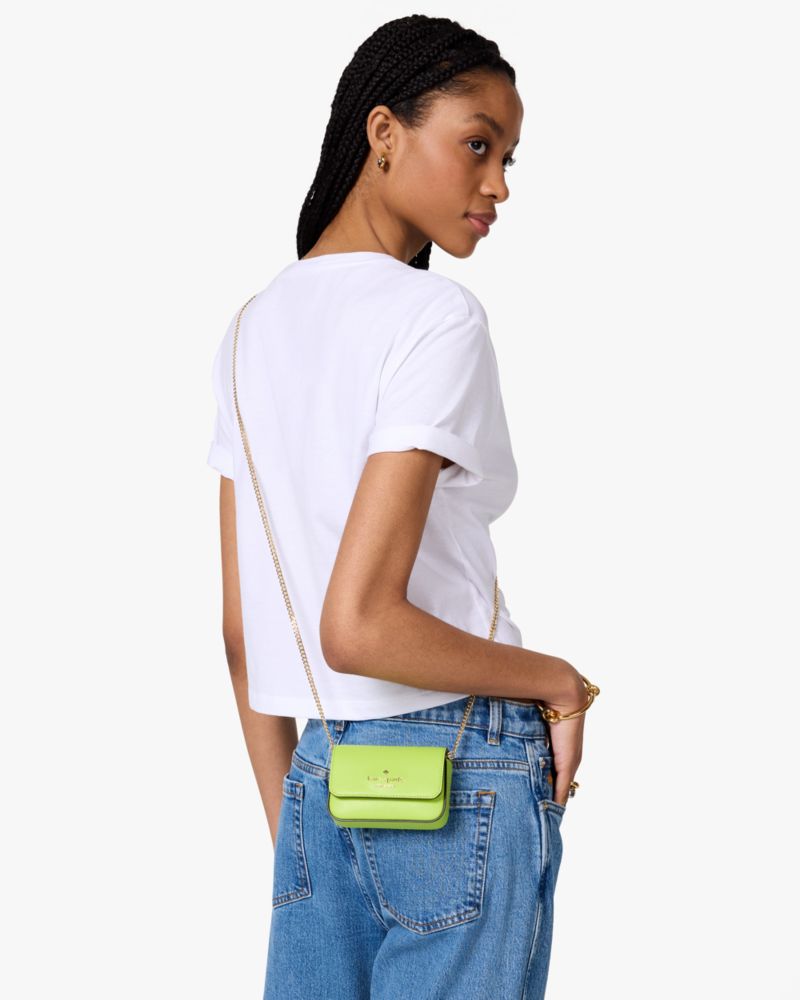 KateSpade Madison Card Case Crossbody Grasshopper Green