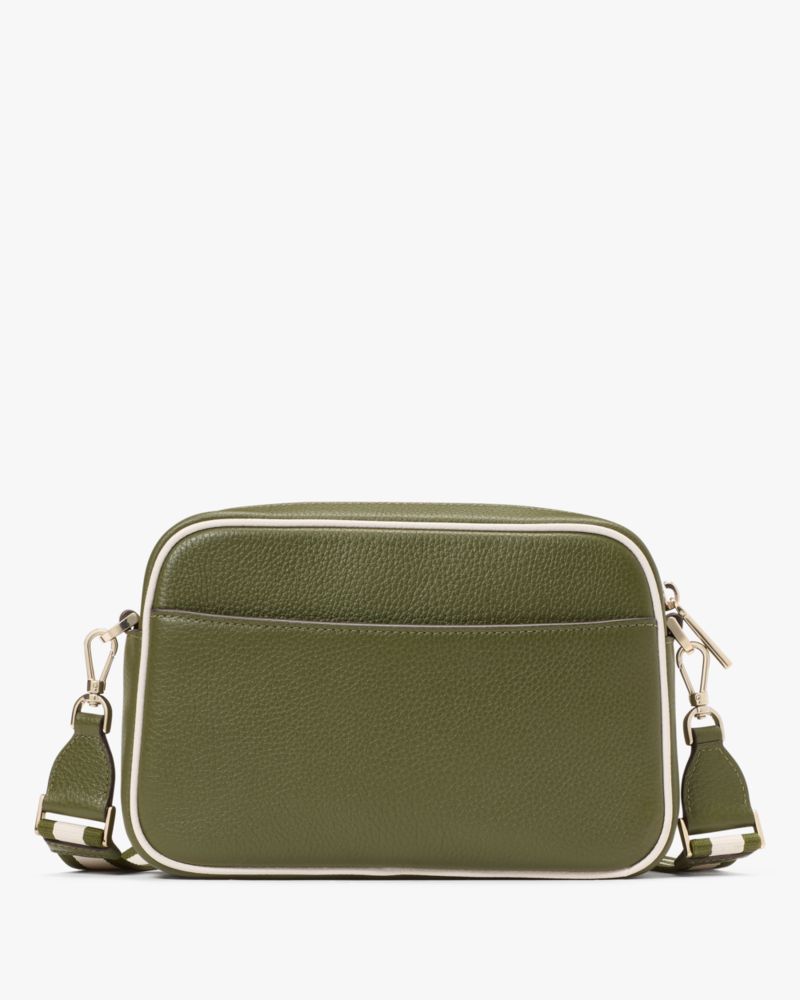 KateSpade Emma Colorblock Pebbled Leather Large Crossbody Enchanted Green Multi