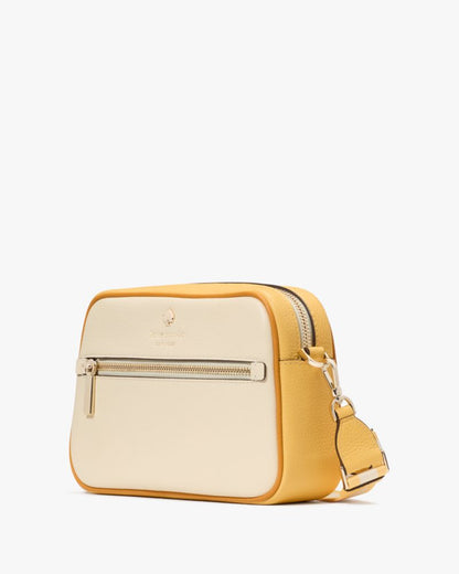 KateSpade Emma Colorblock Pebbled Leather Large Crossbody Buttermilk Glaze Multi