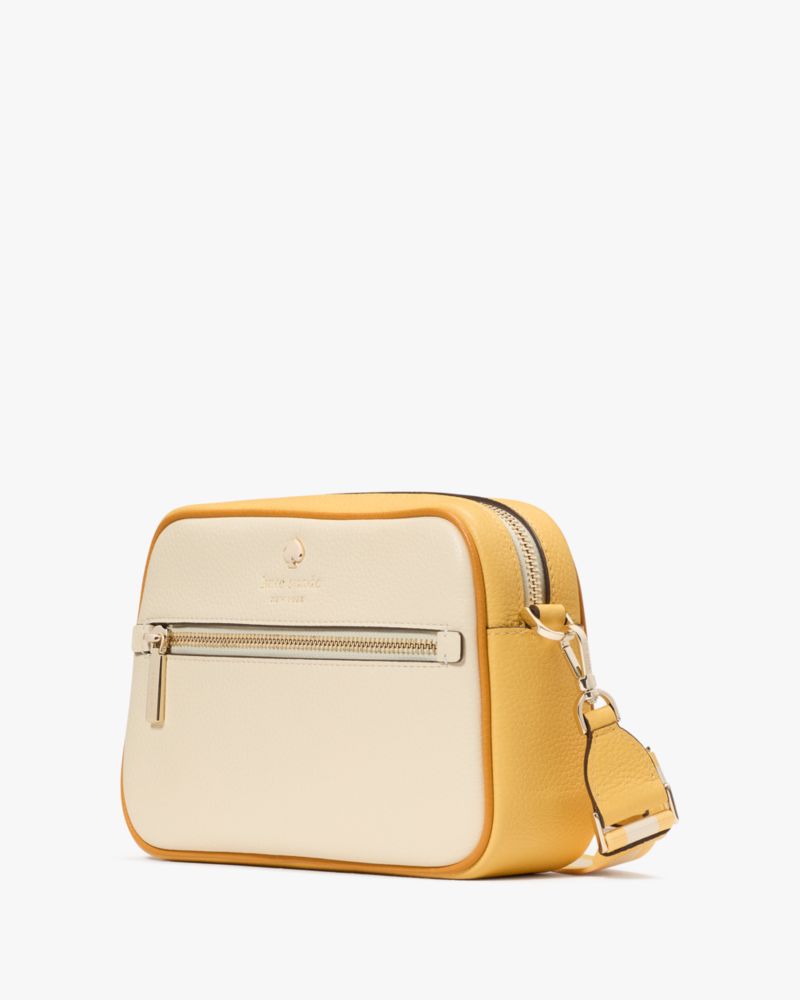 KateSpade Emma Colorblock Pebbled Leather Large Crossbody Buttermilk Glaze Multi