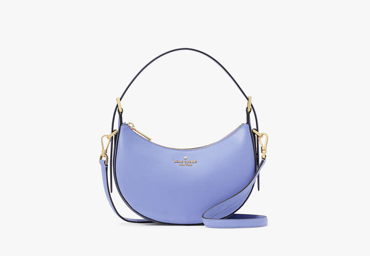 Madison Saffiano Leather Crescent Shoulder Bag Frosted Blueberry Frosted Blueberry