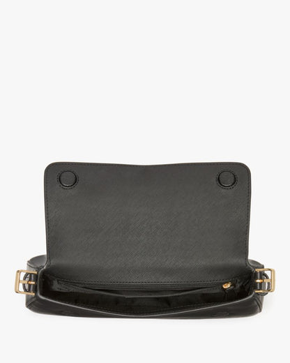 KateSpade Madison Saffiano Leather Small Flap Shoulder Bag Black