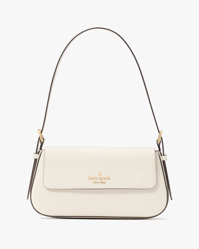 KateSpade Madison Saffiano Leather Small Flap Shoulder Bag Meringue
