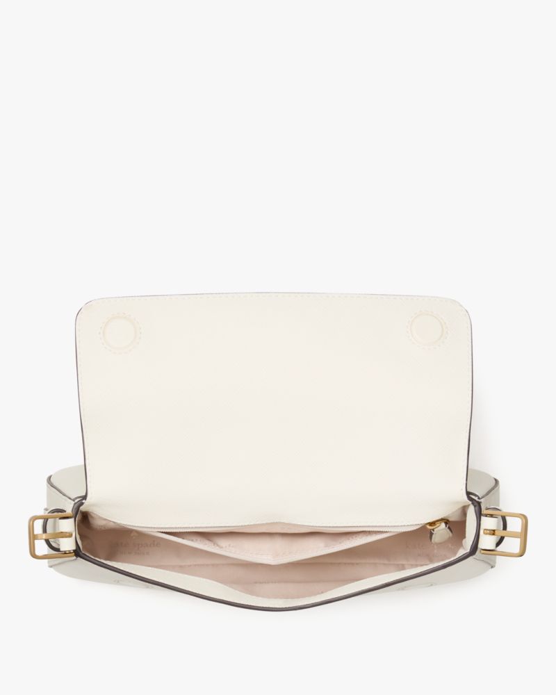 KateSpade Madison Saffiano Leather Small Flap Shoulder Bag Meringue