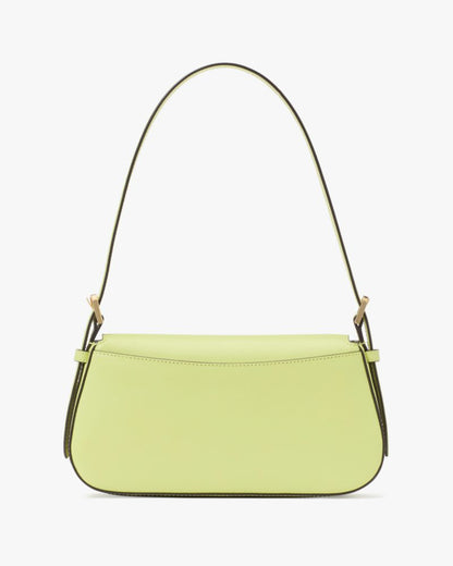 KateSpade Madison Saffiano Leather Small Flap Shoulder Bag Lime Slushy