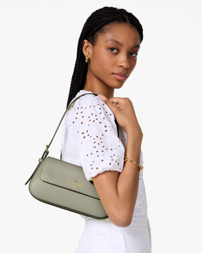KateSpade Madison Saffiano Leather Small Flap Shoulder Bag Dusky Pine