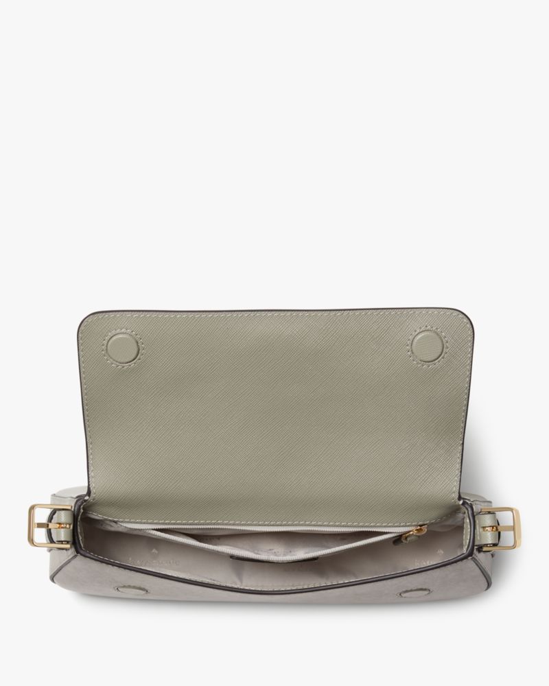 KateSpade Madison Saffiano Leather Small Flap Shoulder Bag Dusky Pine