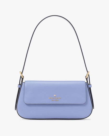 KateSpade Madison Saffiano Leather Small Flap Shoulder Bag Frosted Blueberry