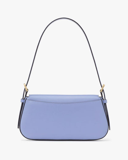 KateSpade Madison Saffiano Leather Small Flap Shoulder Bag Frosted Blueberry
