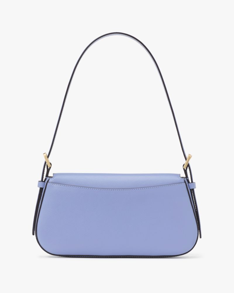 KateSpade Madison Saffiano Leather Small Flap Shoulder Bag Frosted Blueberry