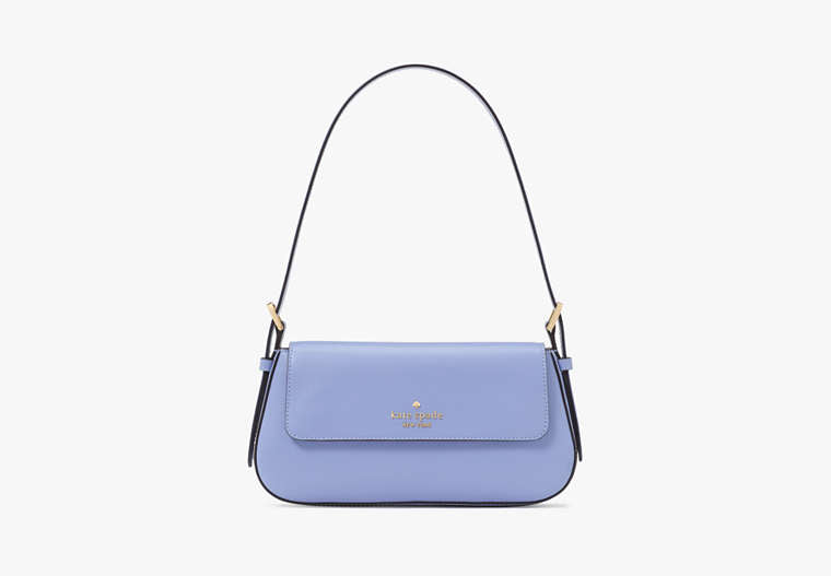 Madison Saffiano Leather Small Flap Shoulder Bag Frosted Blueberry Frosted Blueberry