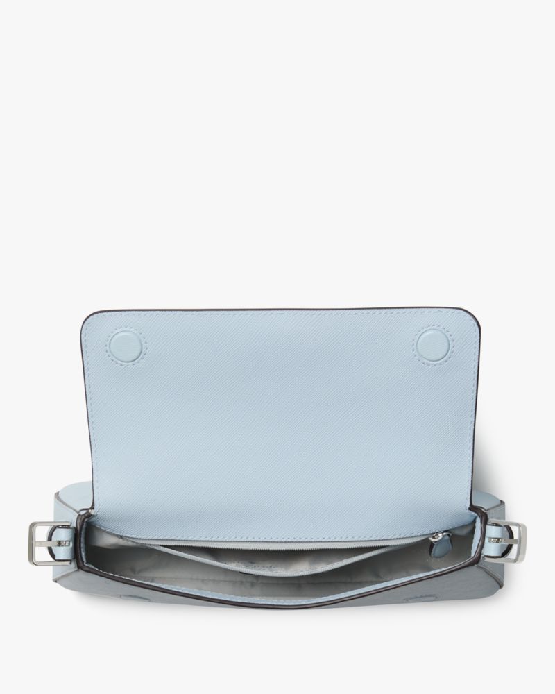 KateSpade Madison Saffiano Leather Small Flap Shoulder Bag Watercolor Blue