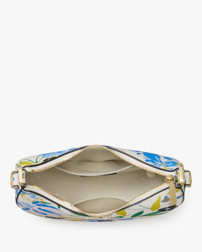 KateSpade Madison Floral Crescent Shoulder Bag Cream Multi